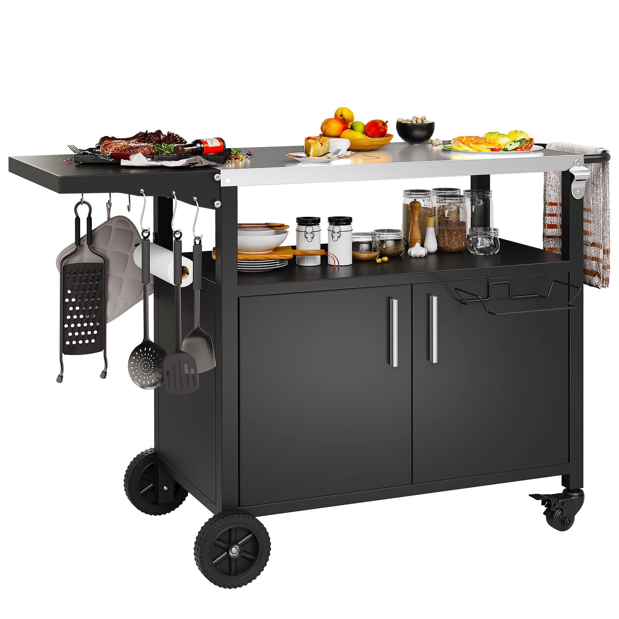 Steel Grill Cart