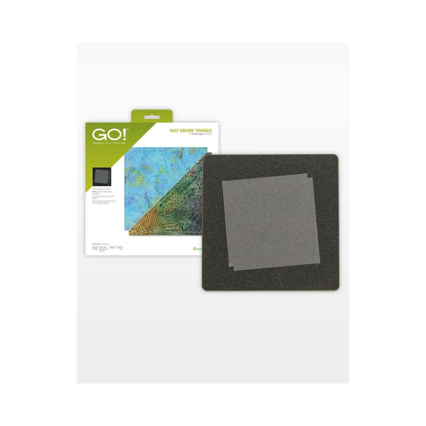 AccuQuilt - GO! Fabric Cutting Dies; Triangle 6-1/2 inch; Quilt Block C - Green