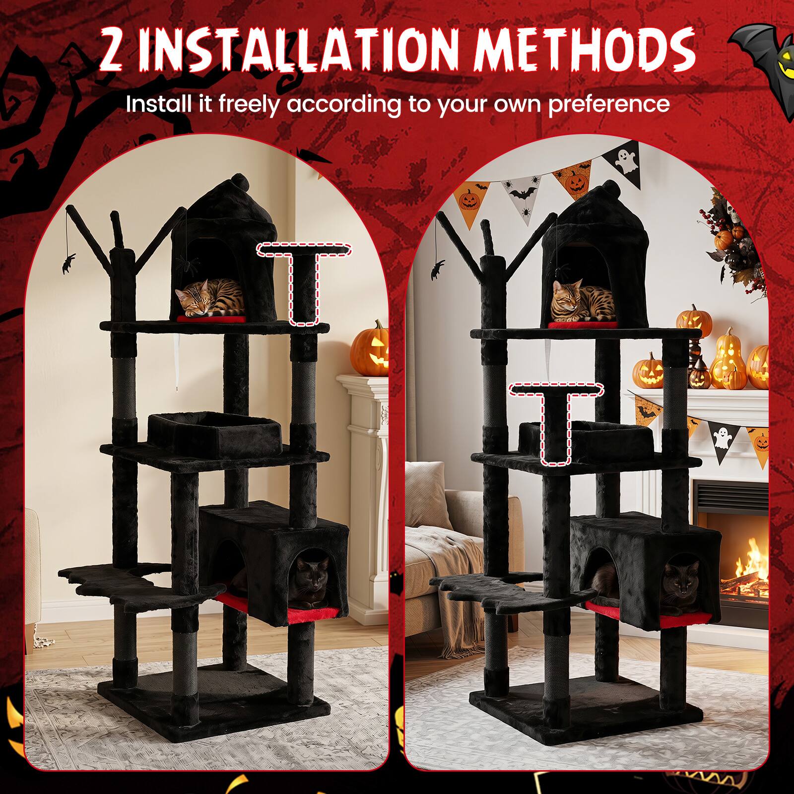 2 INSTALLATION METHODS  
Install it freely according to your own preference