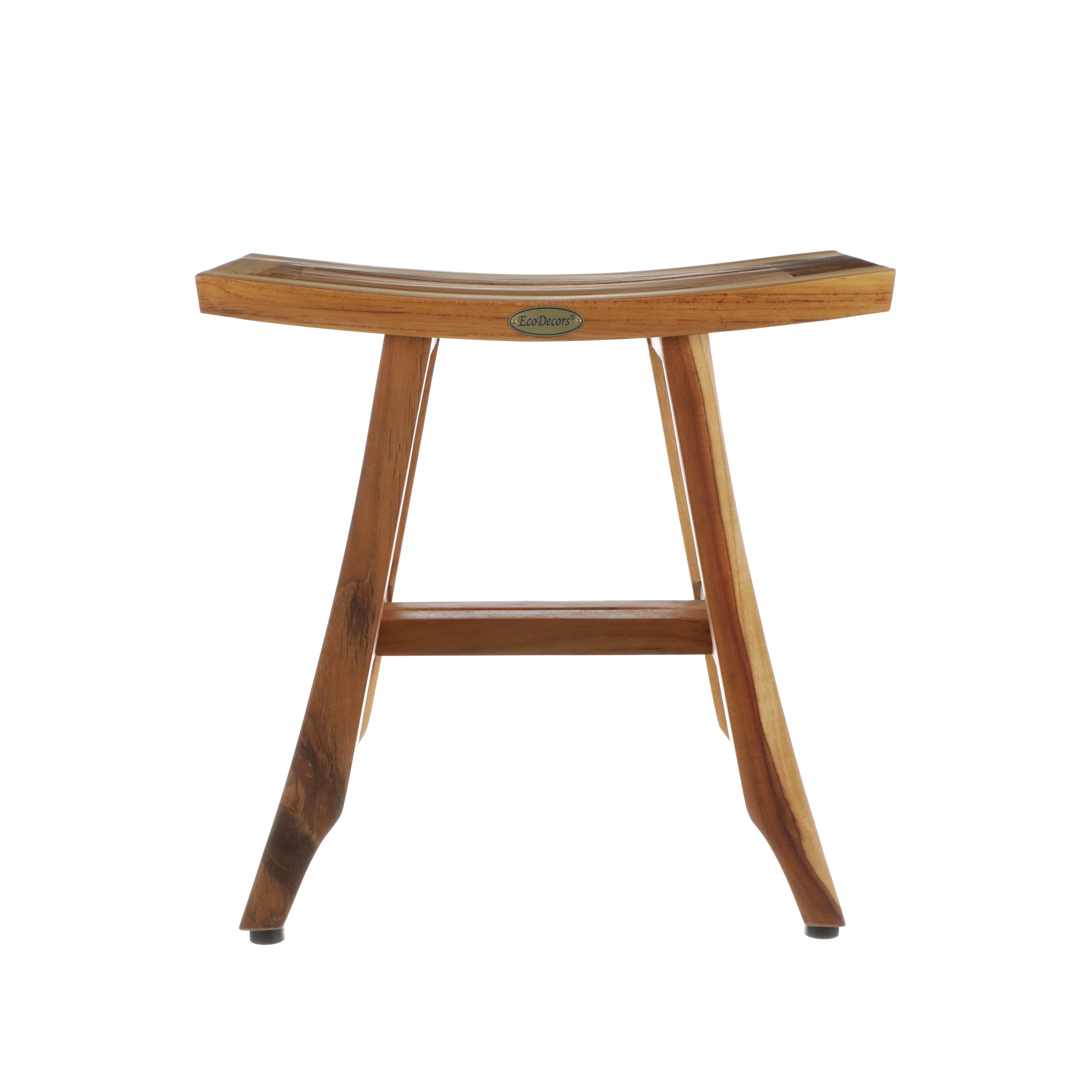 EcoDecors - 18 Inch Satori Natural Teak Waterproof Teak Wood Shower Bench - EarthyTeak