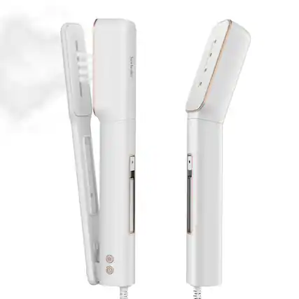 Front. Newbealer - 3-in-1Travel Steam Iron,Global Voltage Portable Garment Steamer,Non-Stick Soleplate,Auto-Off,Self-Cleaning - Gold.