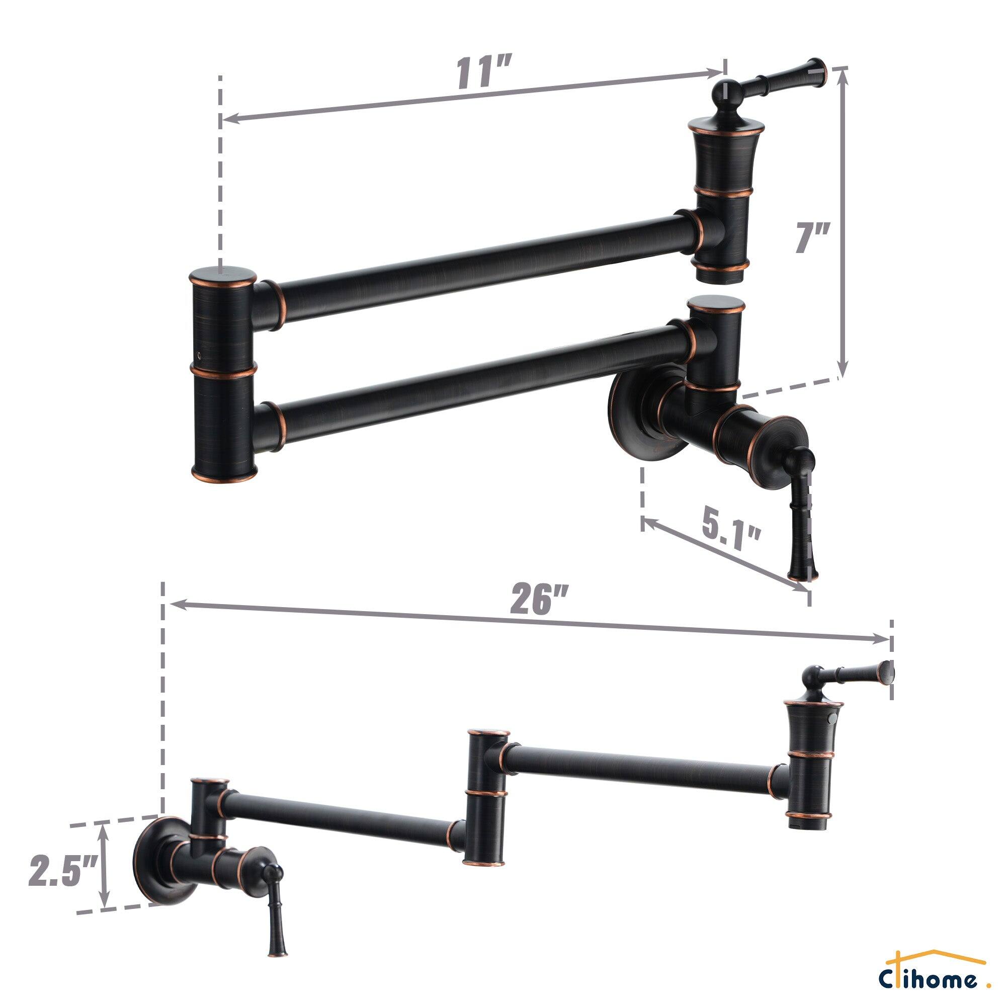 11", 7", 26", 5.1", 2.5", Clihome