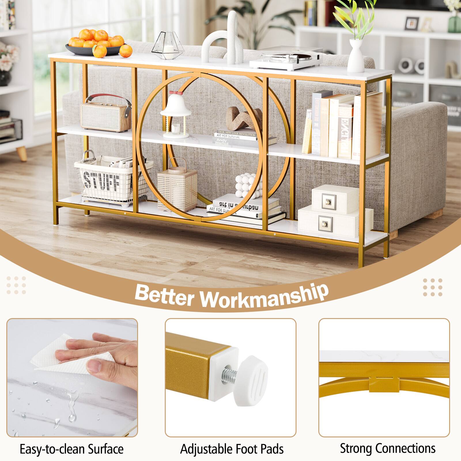 Better Workmanship

- Easy-to-clean Surface
- Adjustable Foot Pads
- Strong Connections