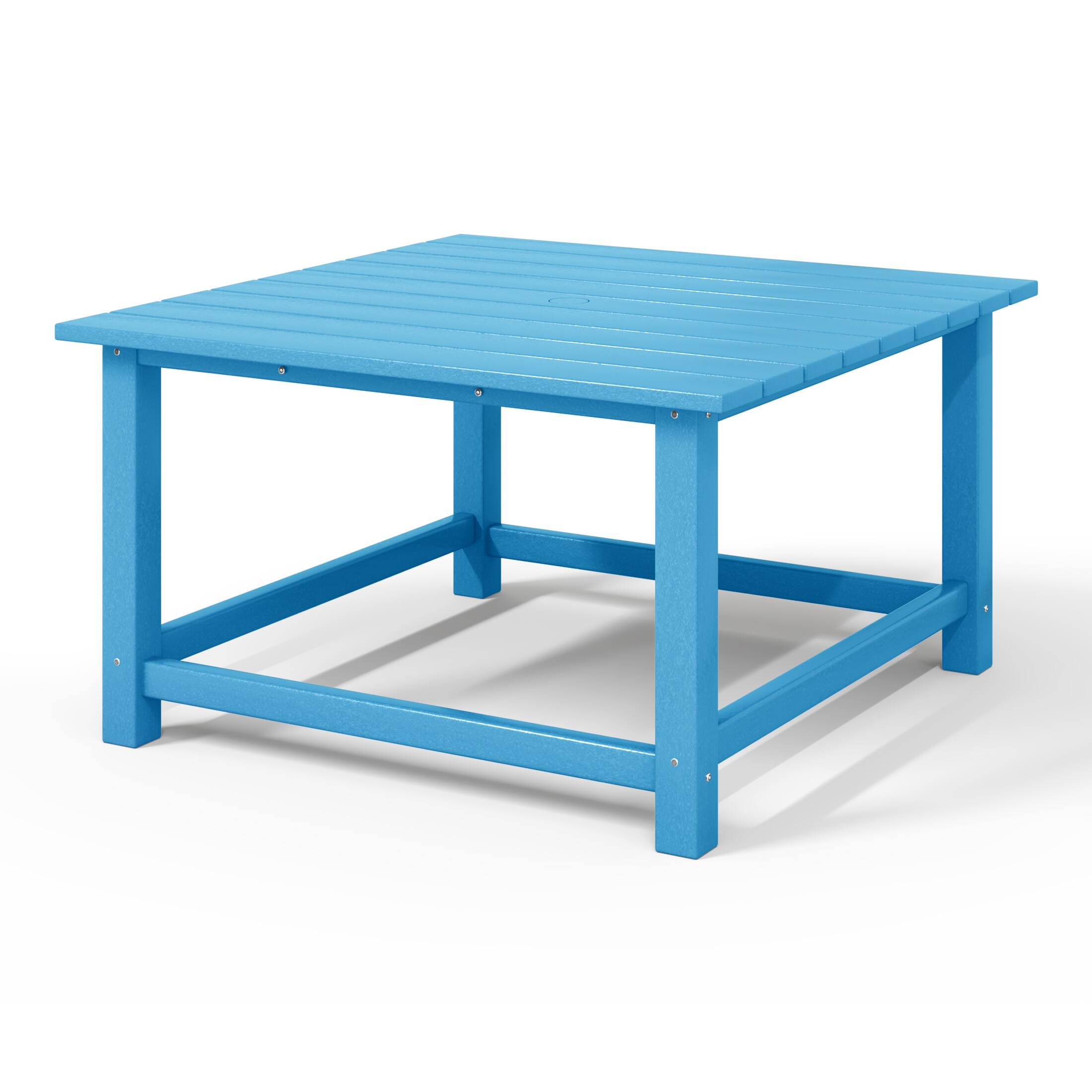 Back. WestinTrends - WestinTrends Malibu Low Outdoor HDPE Square Patio Coffee Table - Pacific Blue.