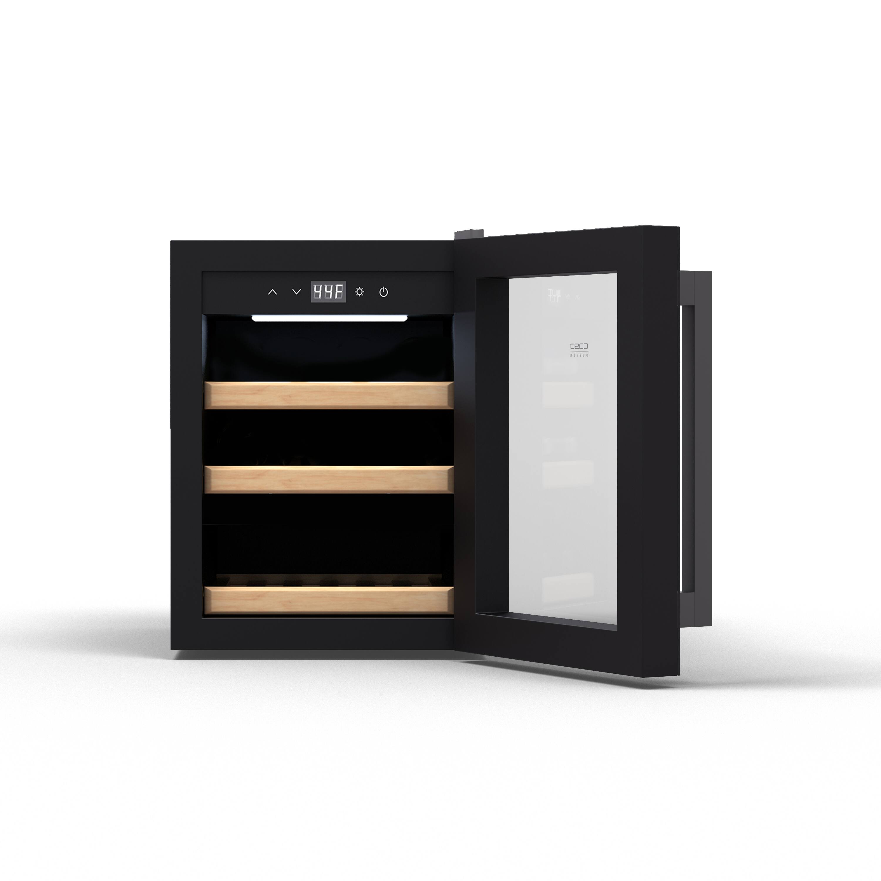 Back. Caso Design - Sommelier’s Choice 12-Bottle Wine Cooler - Black.