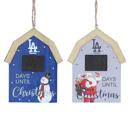 The Memory Company - Los Angeles Dodgers 2-Pack Countdown Ornament Set - Multicolor