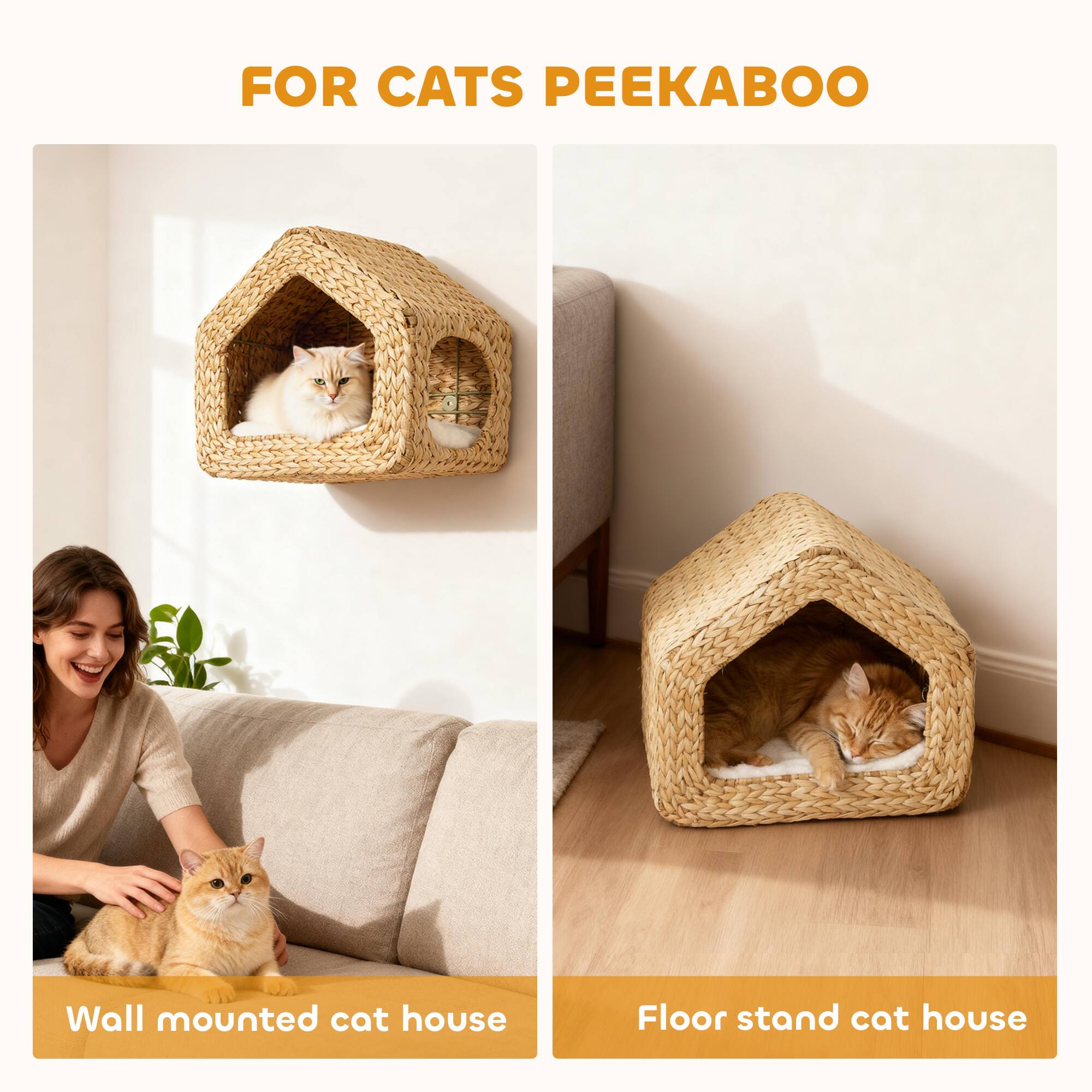 FOR CATS PEEKABOO

Wall mounted cat house

Floor stand cat house