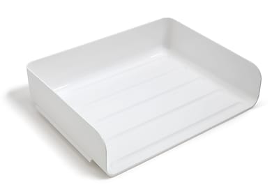 Alt View 1. TRU RED - TRU RED™ Side Load Stackable Plastic Letter Tray, White, 6/Pack (TR55330) - White.