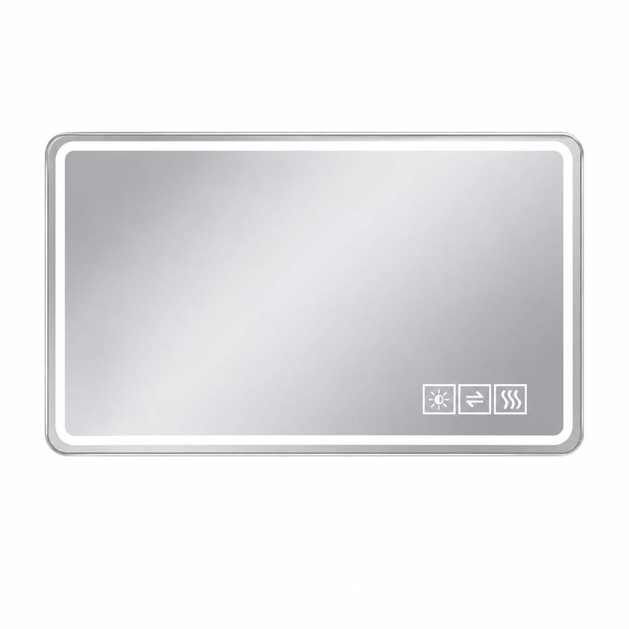 RYHNUYNE - 24x40 Inch LED, Frameless, Anti-Fog, 3 Color Lights, Touch - Silver price history on PriceWatchPro