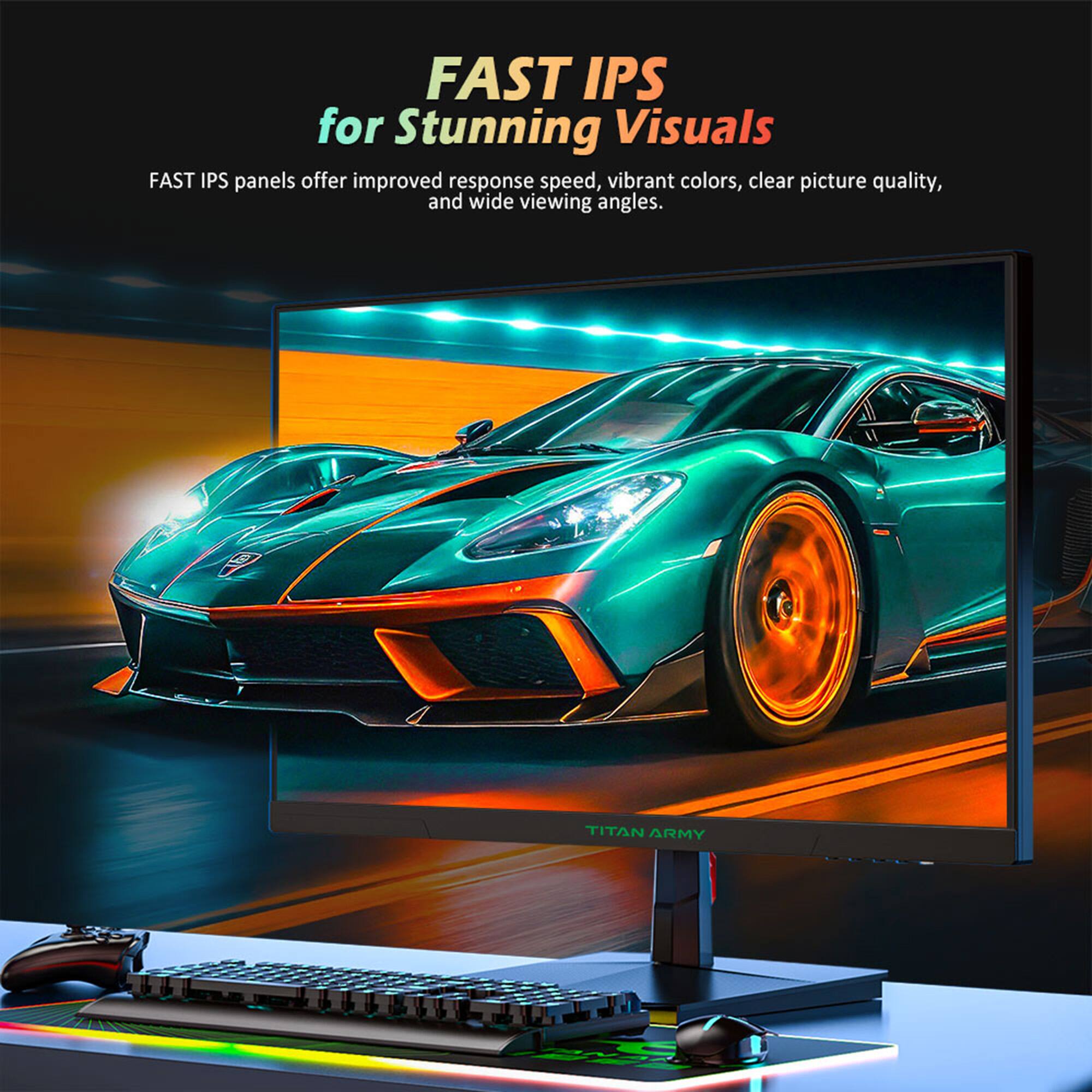 FAST IPS for Stunning Visuals: FAST IPS panels offer improved response speed, vibrant colors, clear picture quality, and wide viewing angles.
