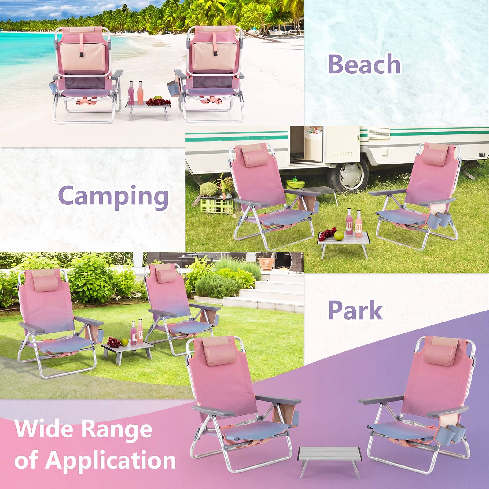 Beach  
Camping  
Park  
Wide Range of Application
