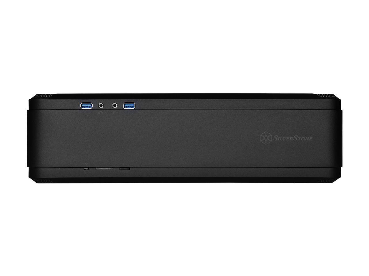 Alt View 4. SilverStone - SilverStone Fortress Series SST-FTZ01B-E Black Aluminum unibody frame, steel chassis Mini-ITX Computer Case - Black.