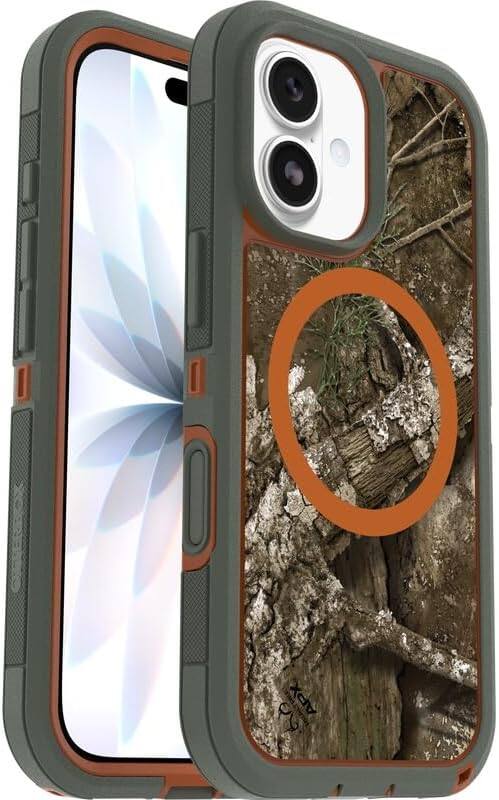 Alt View 3. OtterBox - OtterBox iPhone 17 (Only) - Defender Series XT Case, Includes Holster Clip Kickstand, Snaps on MagSafe, Rugged & Durable - Realtree APX (Camo).