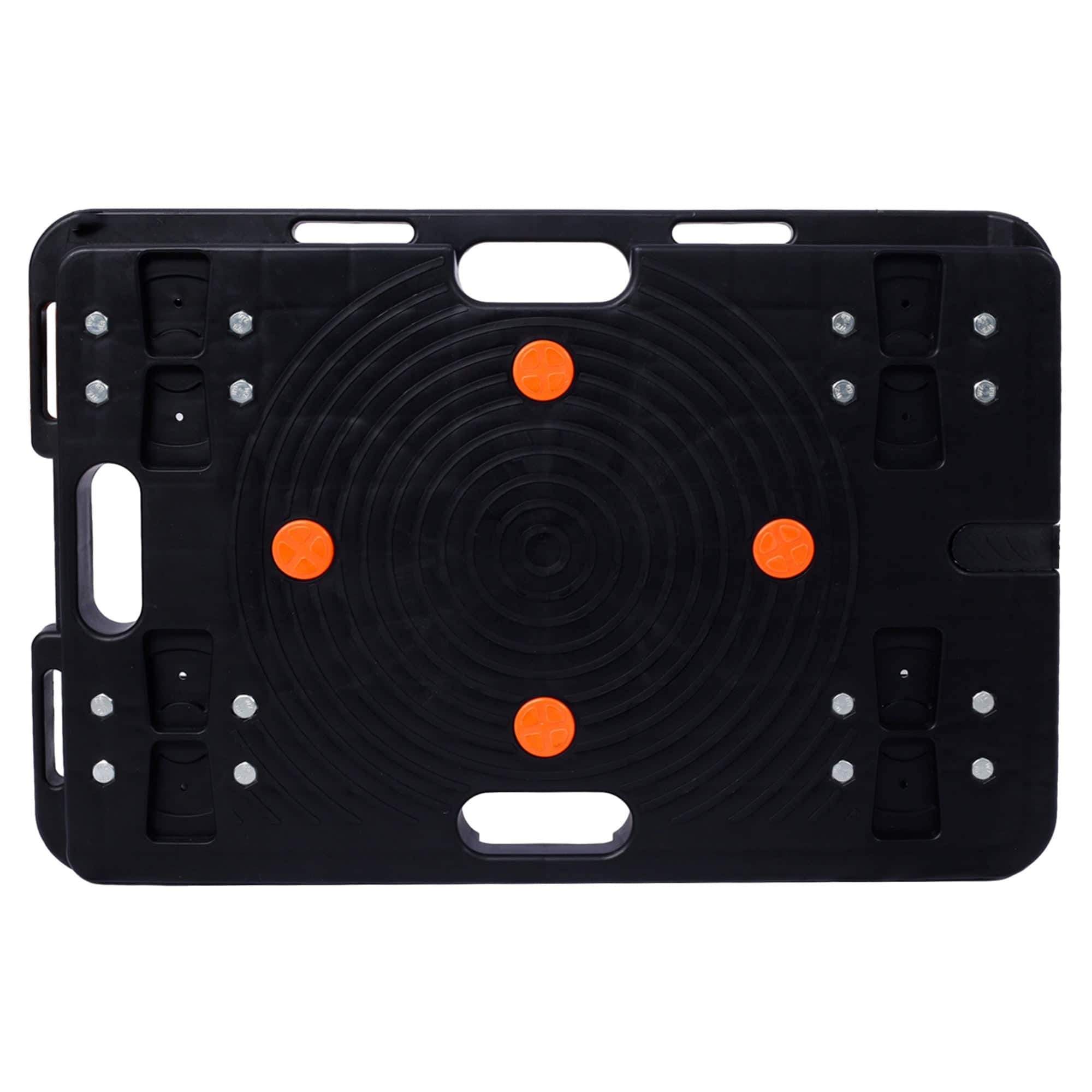 Boyel Living - 4Pcs 330lb Moving Hand Truck 4 Wheels Platform Dolly for Heavy Items Home Office - Black