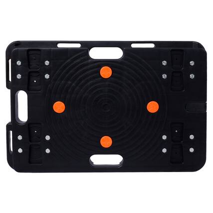 Front. Boyel Living - 4Pcs 330lb Moving Hand Truck 4 Wheels Platform Dolly for Heavy Items Home Office - Black.