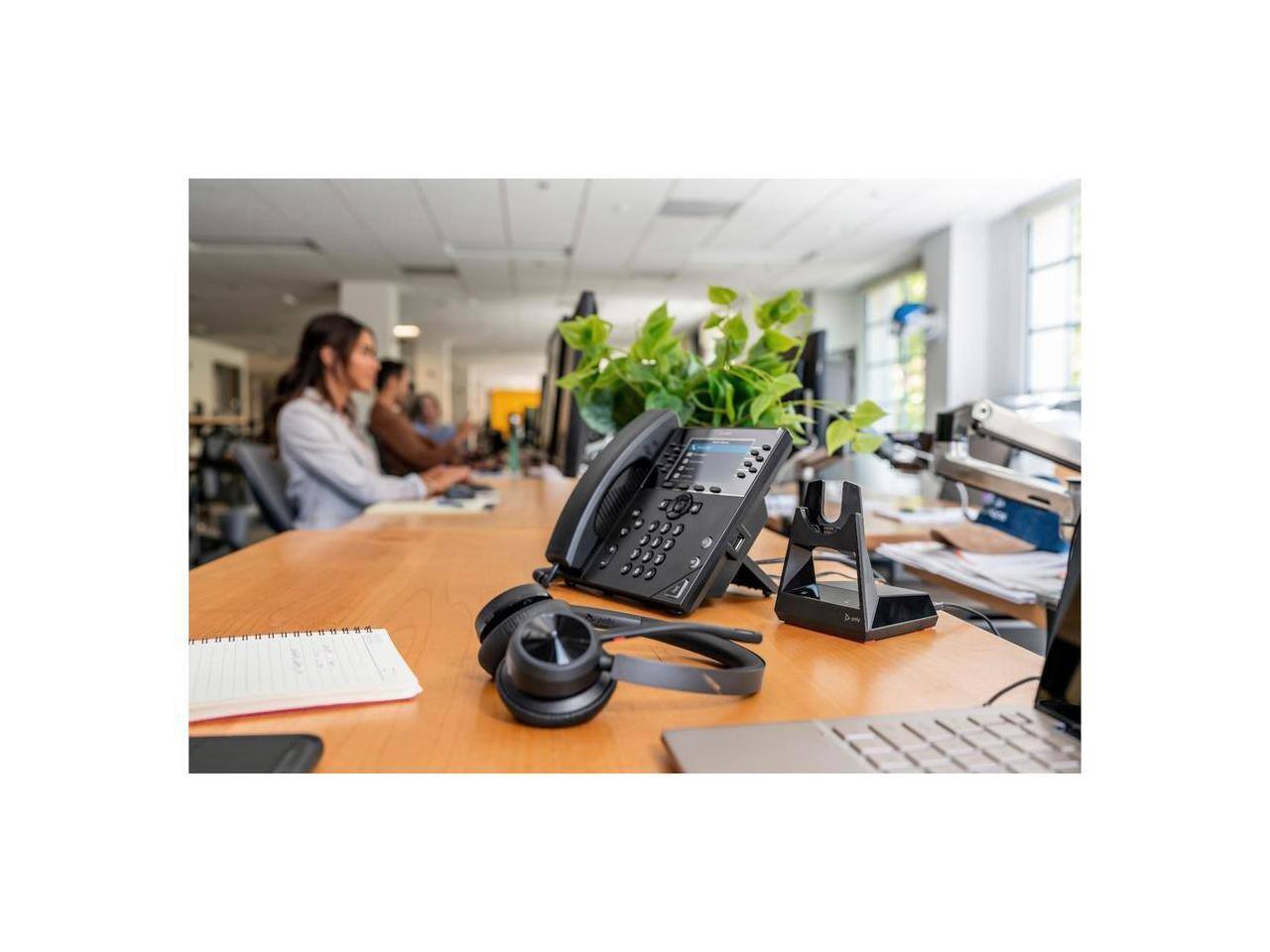 Alt View 2. Plantronics - Poly Voyager 4320 USB-A Headset - Stereo/Mono, Bluetooth, USB-A/C, 300 ft, 20 Hz-20 kHz, On-ear, Binaural.