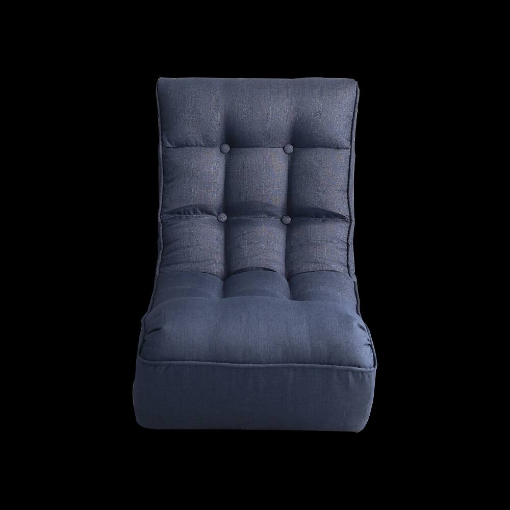 Alt View 8. Loheer - Loheer Single Sofa Reclining Chair Adjustable Floor Chair Tatami Lazy Sofa Folding Deck Chair for Living Room Bedroom - Navy.