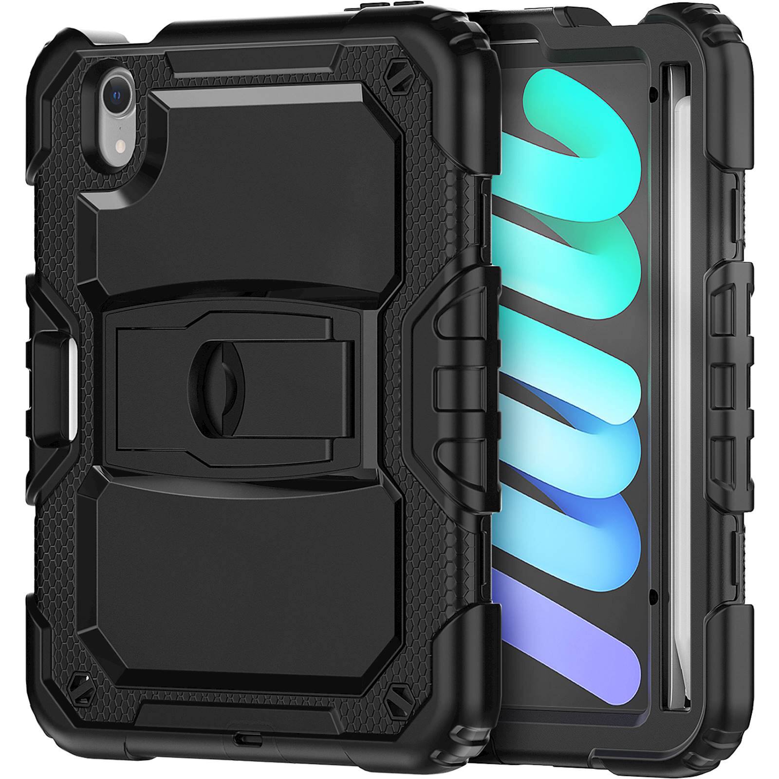 Alt View 15. SaharaCase - Defence Series Case for Apple iPad mini (A17 Pro) and Apple iPad mini (6th Generation 2021) - Black.