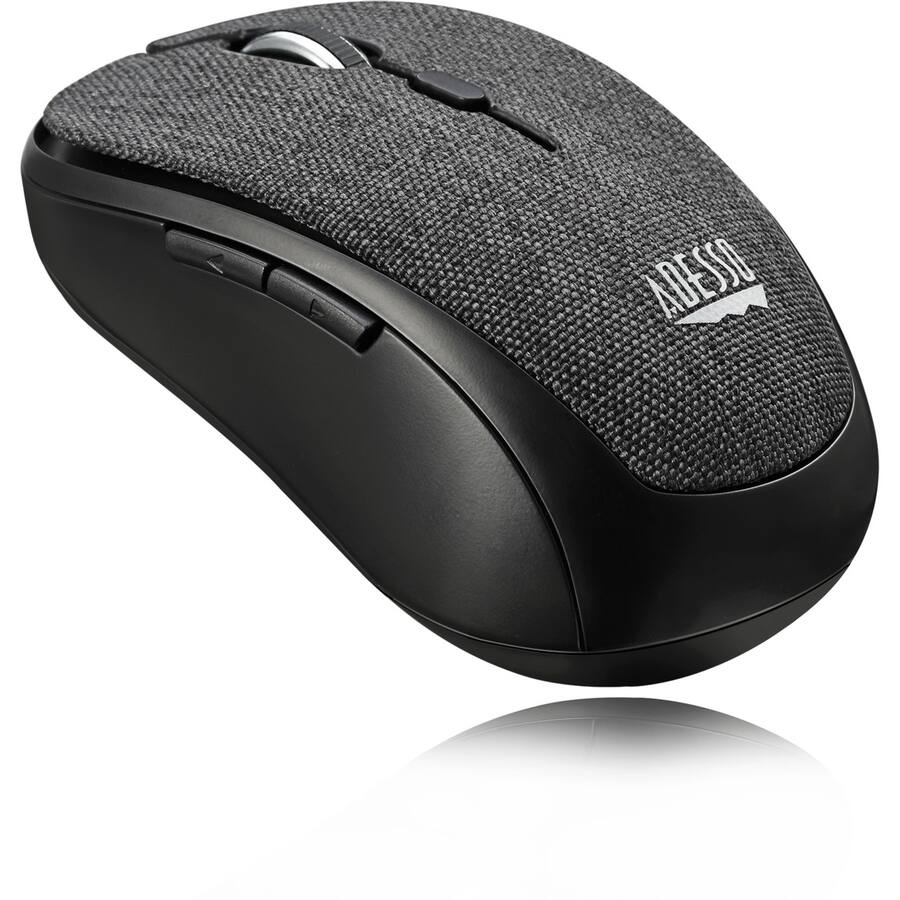 Alt View 2. Adesso - Adesso iMouse S80B - Wireless Fabric Optical Mini Mouse (Black) - Optical - Wireless - 30 ft - Radio Frequency - 2.40 - Black.