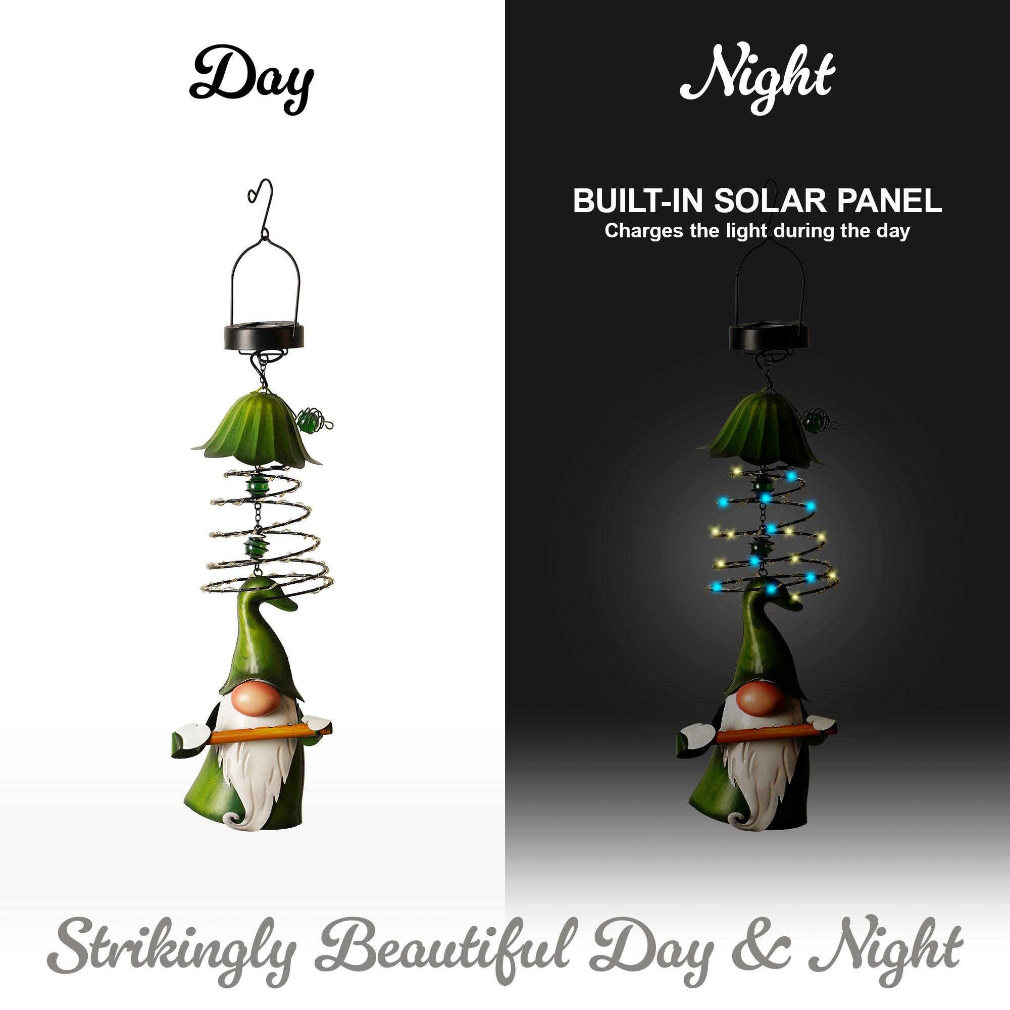 Day Night  
BUILT-IN SOLAR PANEL  
Charges the light during the day  
Strikingly Beautiful Day & Night