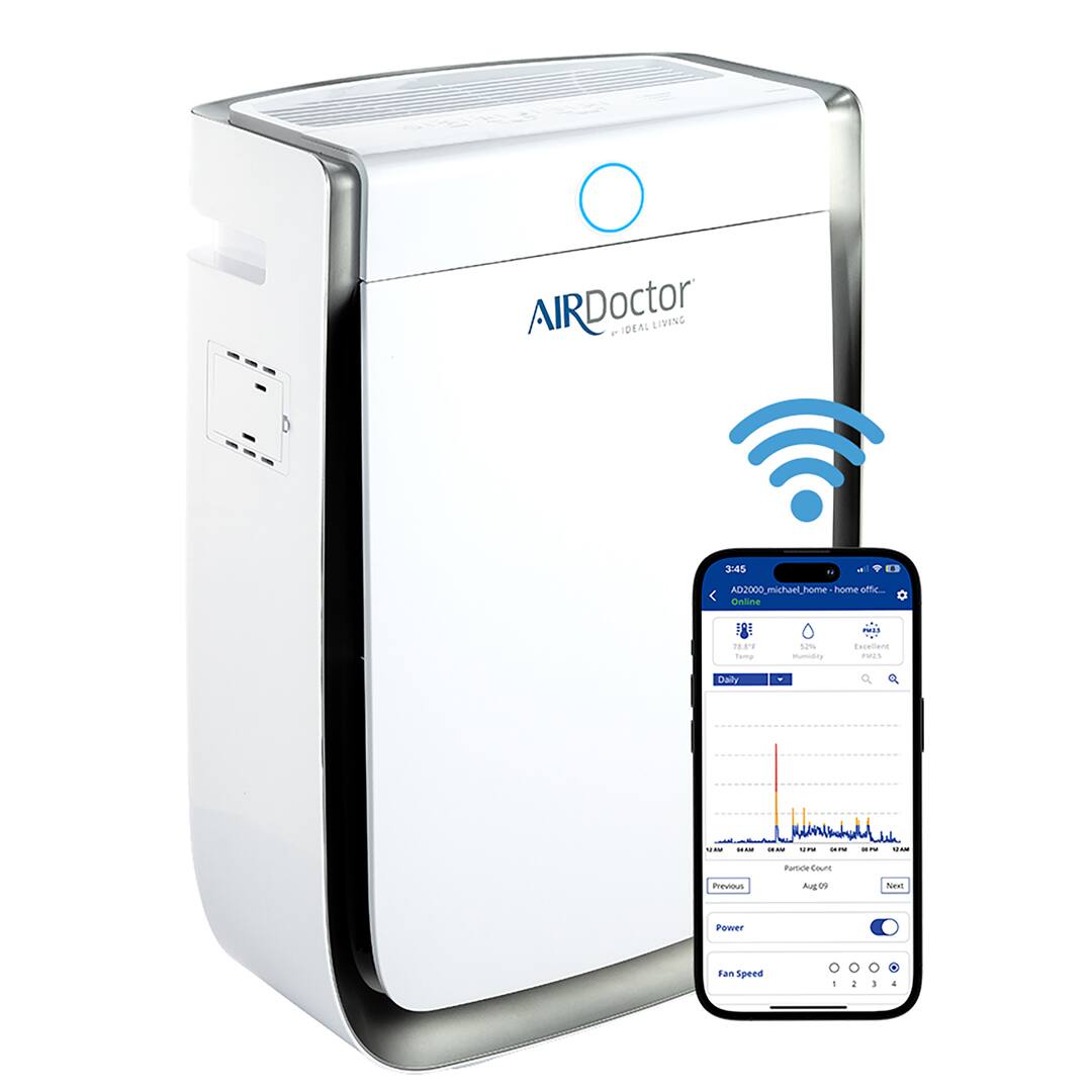 AIR Doctor - AIRDOCTOR 3500i SMART Air Purifier for Living Rooms Bedrooms 3 Stage Filtration UltraHEPA Carbon/VOC - White