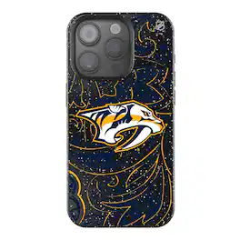 Keyscaper - NHL - Nashville Predators Paisley Bling iPhone Case - 14 Pro Max - Black