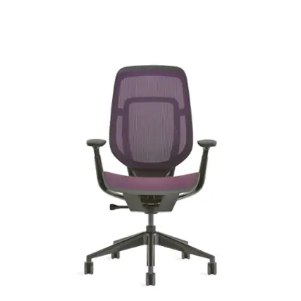 Front. Steelcase - Karman Office/Gaming Chair with wheels for Hard Floors - Intermix Shift - Red/Blue.