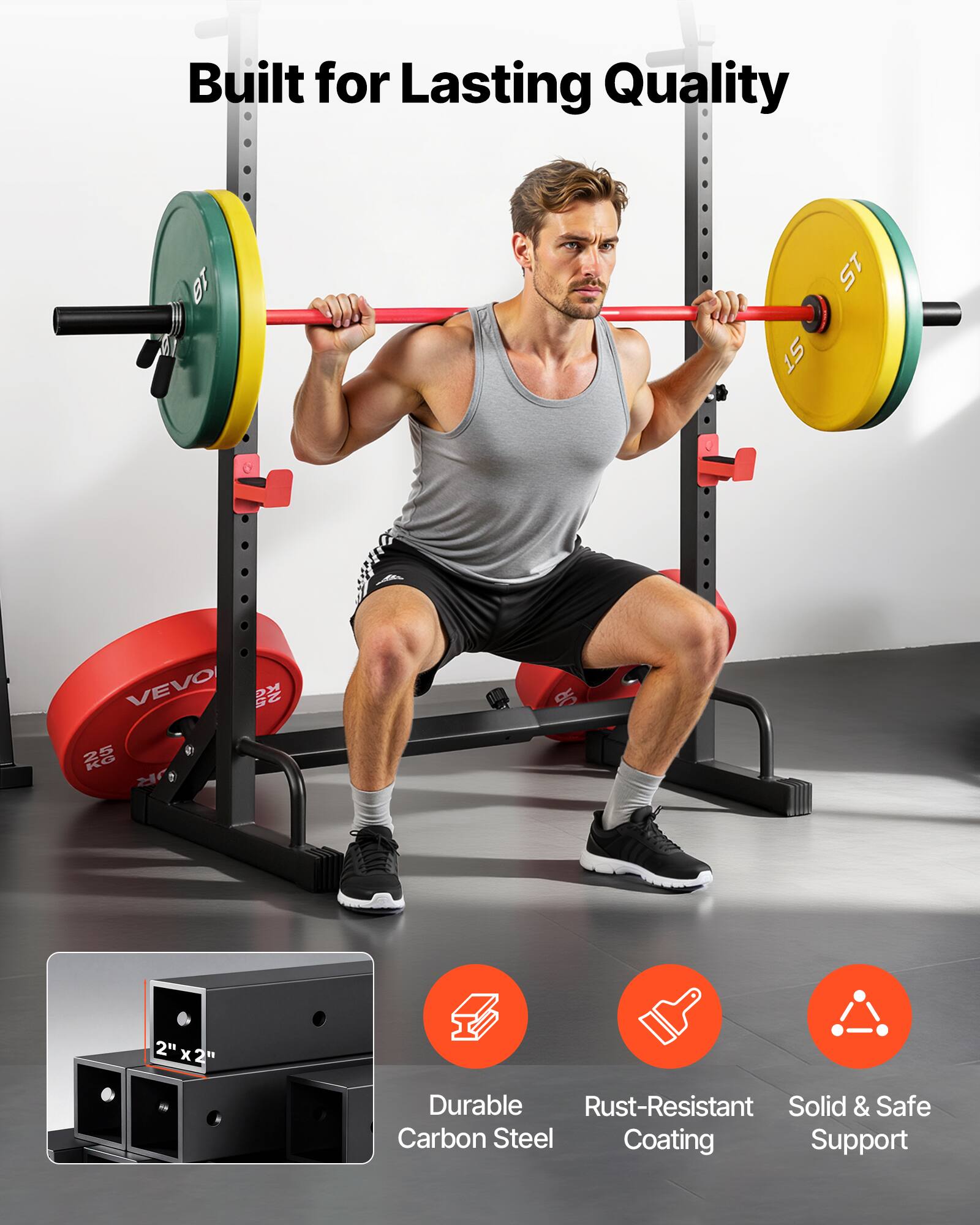 Built for Lasting Quality

18 KG 2" x 2" 18 Durable Rust-Resistant Solid & Safe Carbon Steel Coating Support