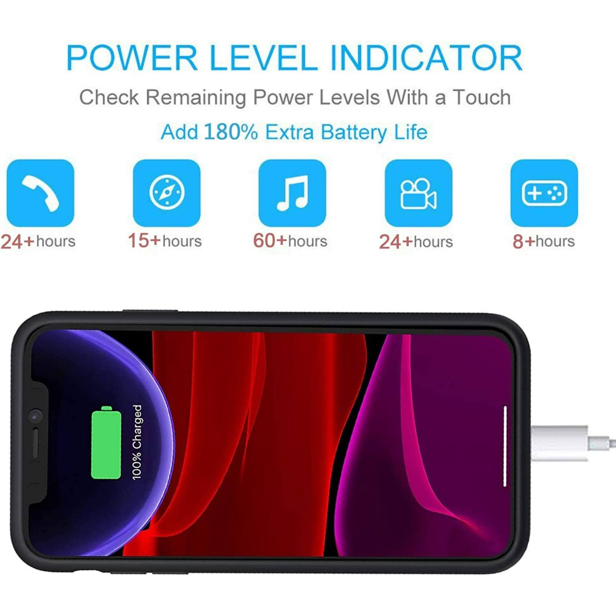 POWER LEVEL INDICATOR
Check Remaining Power Levels With a Touch
Add 180% Extra Battery Life
24+hours
15+hours
60+hours
24+hours
8+hours
Charged 100%