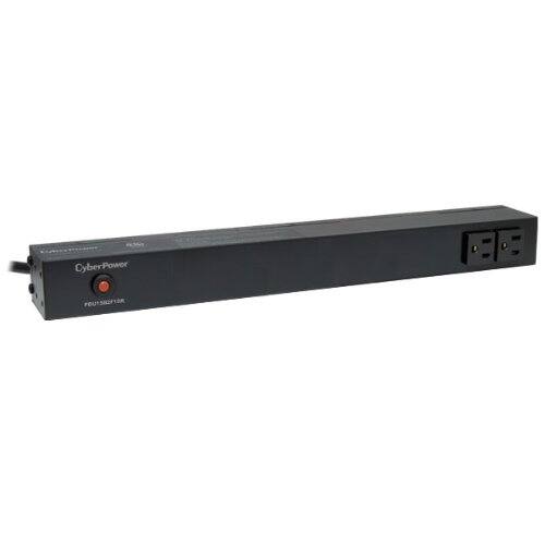 CyberPower - PDU15B2F10R 12-outlets PDU - 12 x NEMA 5-15R - 1U Rack-mountable, Zero U Vertical Rackmount - Black