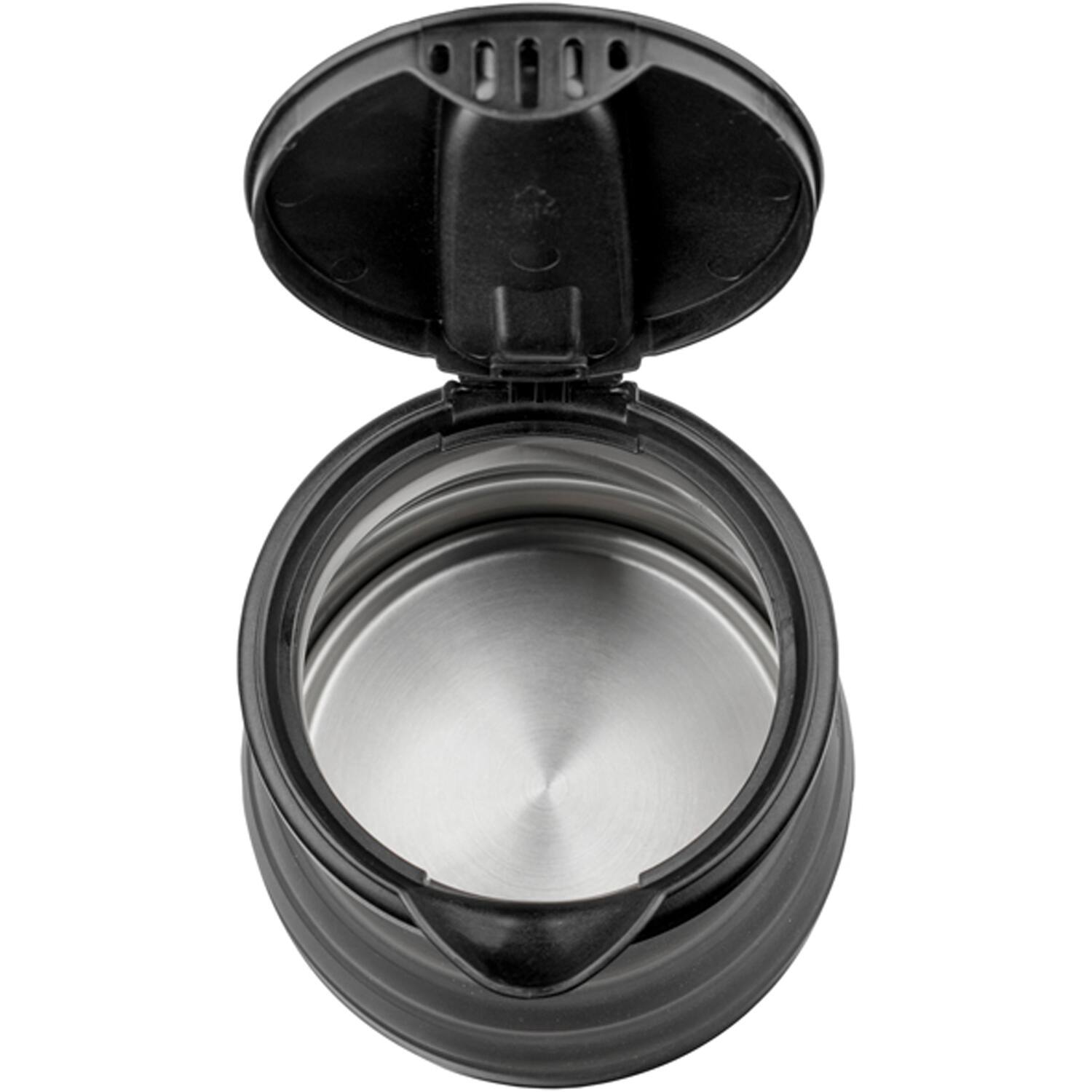 Alt View 2. Brentwood - Brentwood Dual Voltage 3.3 Cup Collapsible Travel Kettle in Black - Black.