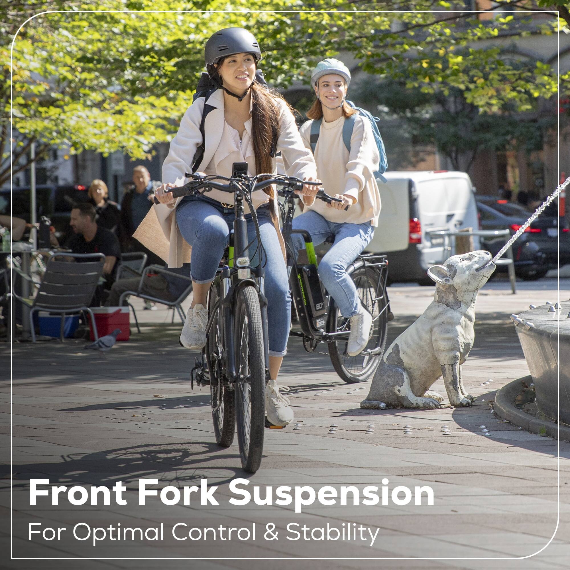 Alt View 6. Greenworks - Greenworks 60V Electric Commuter Bike for Adults, 27.5" Tires, 500W Peak Motor, Removable Battery (Bike Only) - Green.