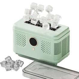 Cluzine - Portable Ice Maker, 10 Cubes, Multi-Power Supply for Home, Car & Camping - Multicolor