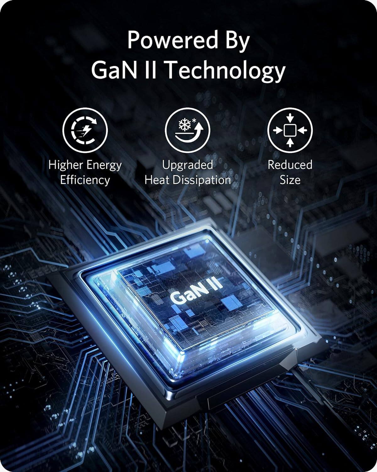 Powered By GaN II Technology

- Higher Energy Efficiency
- Upgraded Heat Dissipation
- Reduced Size