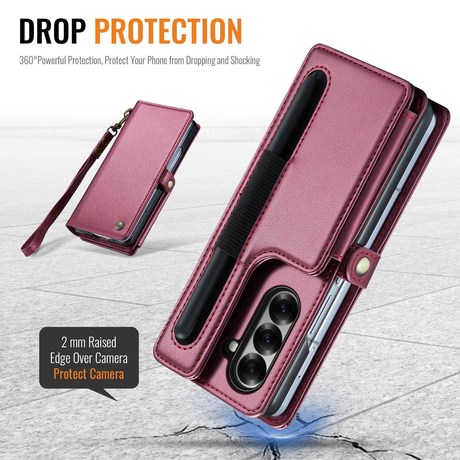 DROP PROTECTION  
360° Powerful Protection, Protect Your Phone from Dropping and Shocking  

2 mm Raised Edge Over Camera Protect Camera