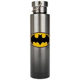 Spoontiques - DC Comics Batman Logo Stainless Steel Bottle with Twist Lid 24 ounces - Silver