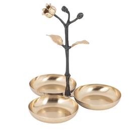 Jiallo - Eleanor triple candy dish - Satin - Gold