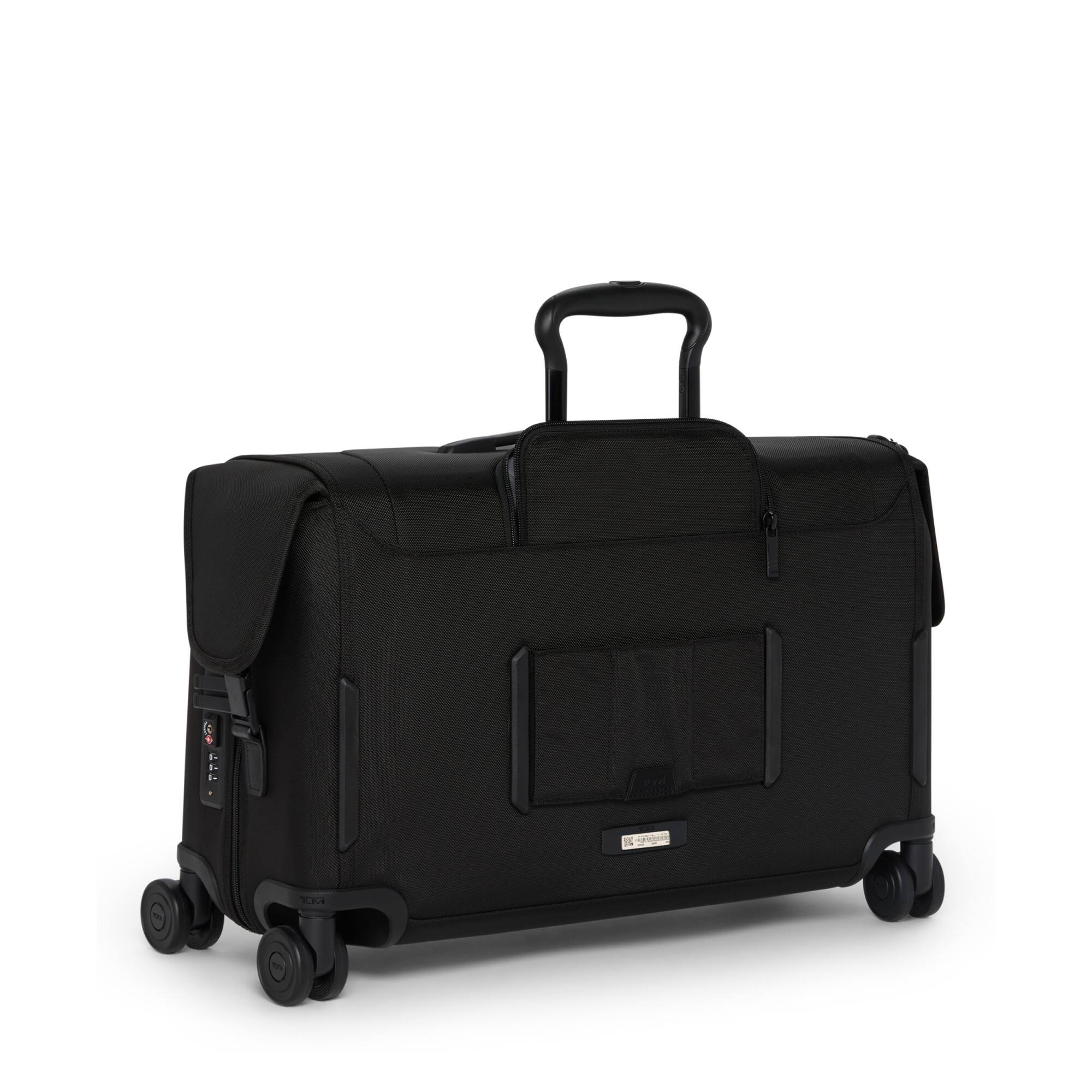 Left. TUMI - Alpha Garment Carry-On Spinner Bag - Black.