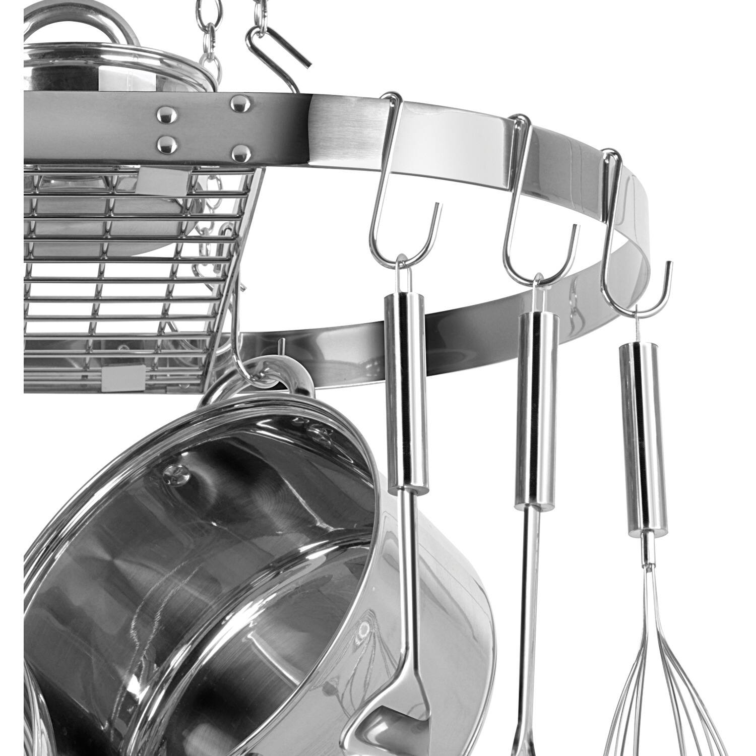 Range Kleen Oval Hanging Pot Rack Stainless Steel - Best Buy