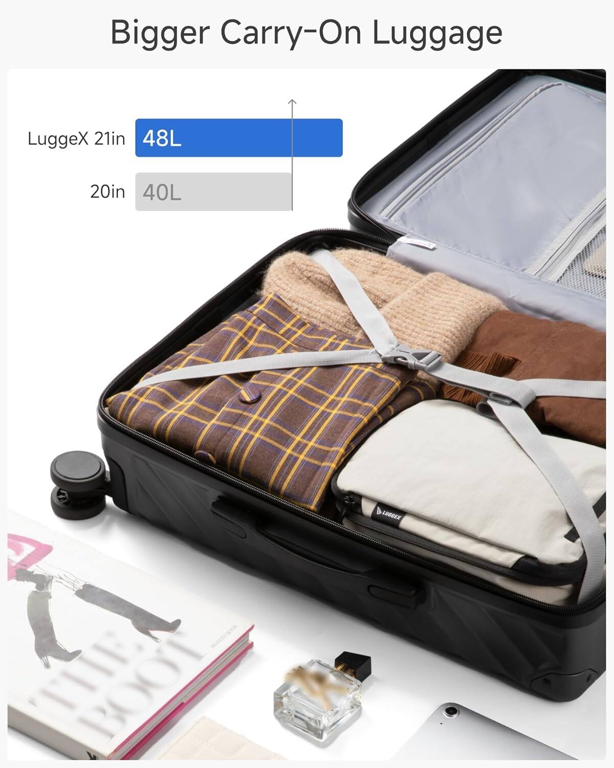 Bigger Carry-On Luggage

LuggeX 21in 48L

20in 40L