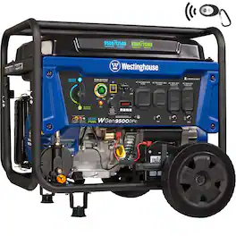 Westinghouse - 12,500/9,500-Watt Dual Fuel Gas and Propane Powered Portable Generator with Remote Electric Start, 50 Amp Outlet - Blue