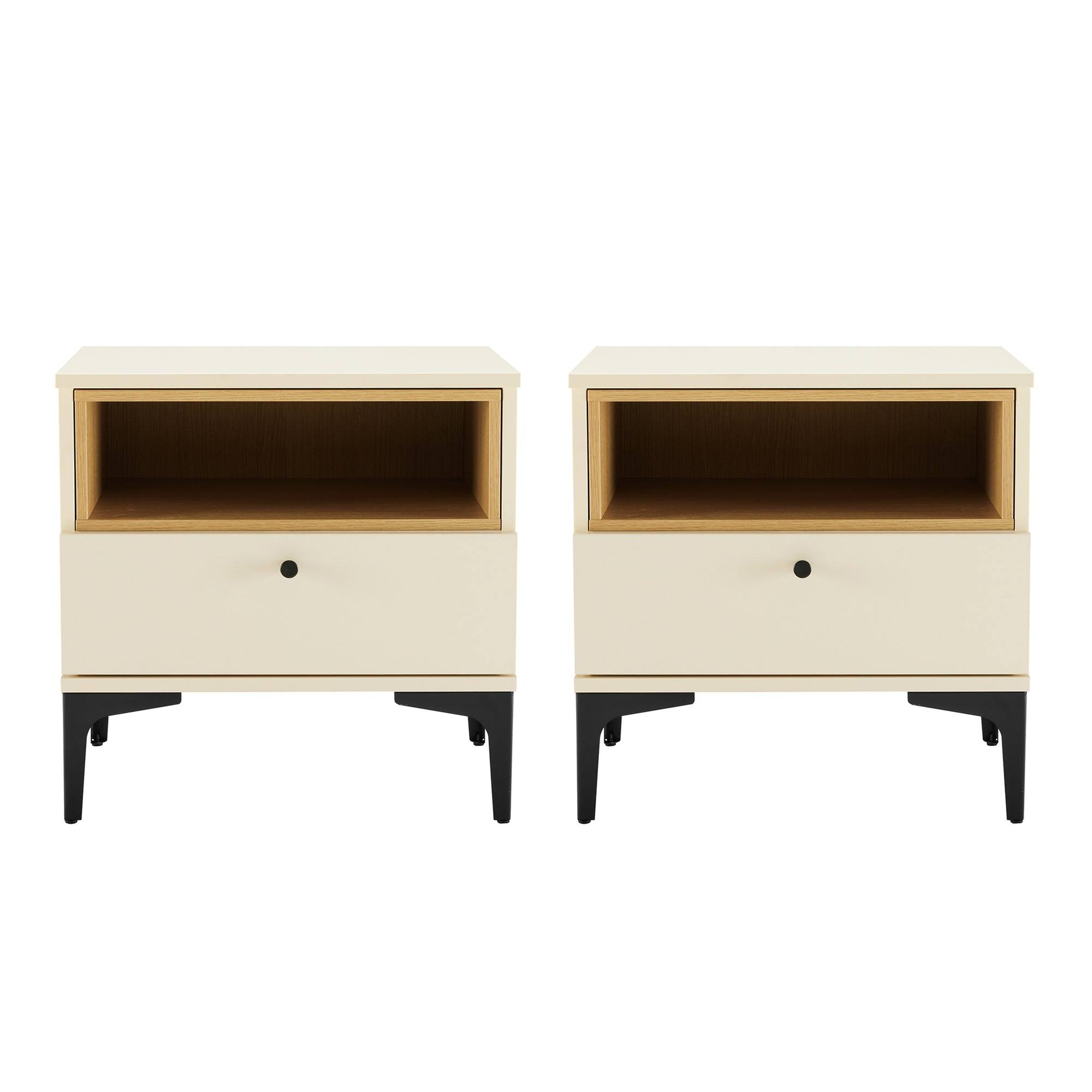Cream and Light Oak
