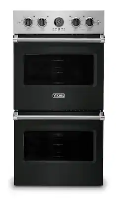 Front. Viking - 27" Built-in Electric Double Wall Oven-Antique Bronze - Antique Bronze.