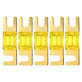Unique Bargains - 5pcs 20A 32V Mini ANL Fuse Blade Type for Automotive Marine Audio Video System Electrical Protection - Yellow