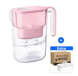 Waterdrop - PT-05P Water Filter Pitcher, 7-Cup Capacity, NSF Certified, with 1+1 Filters - Pink