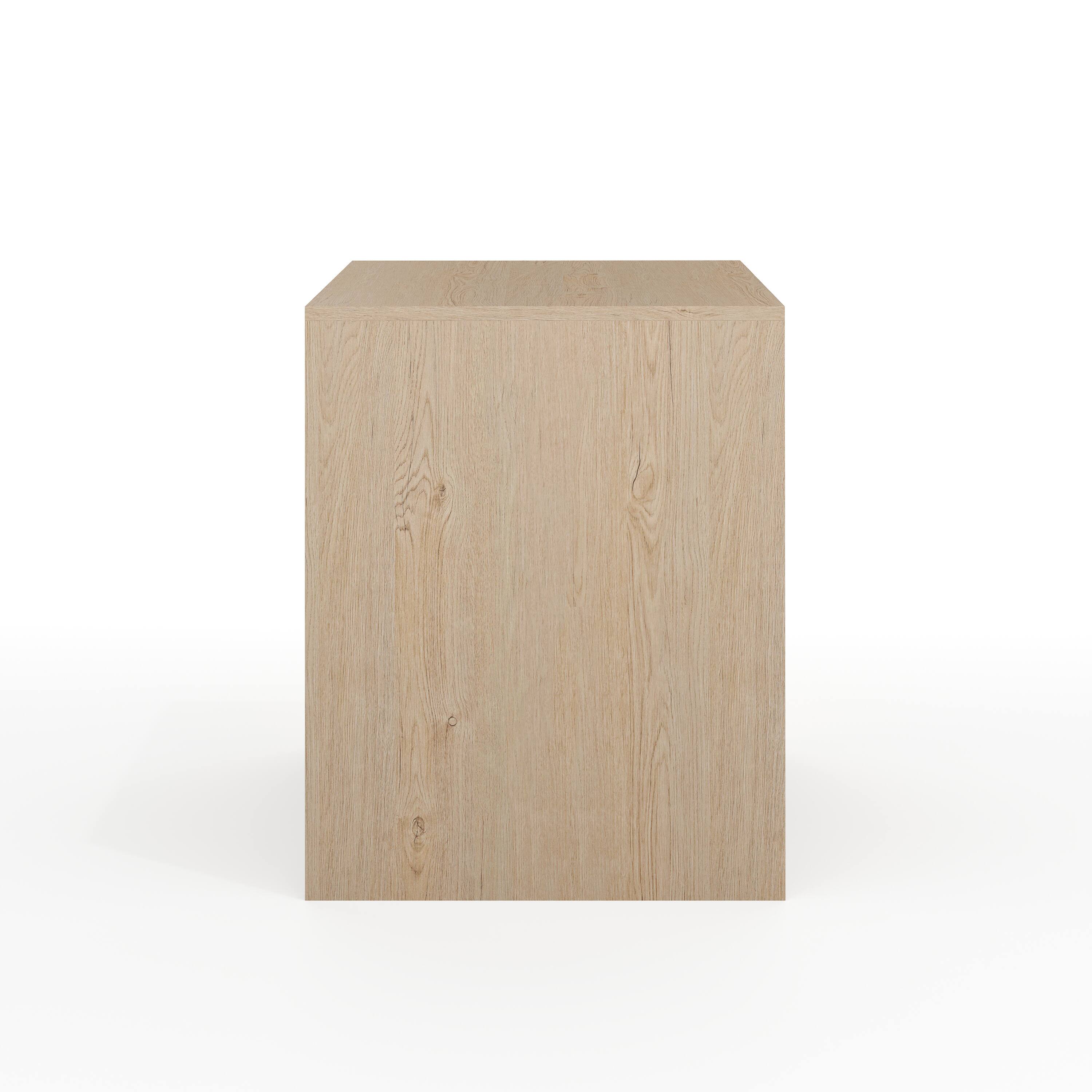 Alt View 8. Martha Stewart - Kayden Home Office Modular Desk with Drawer - Light Natural Frame/Brushed Gold Hardware.