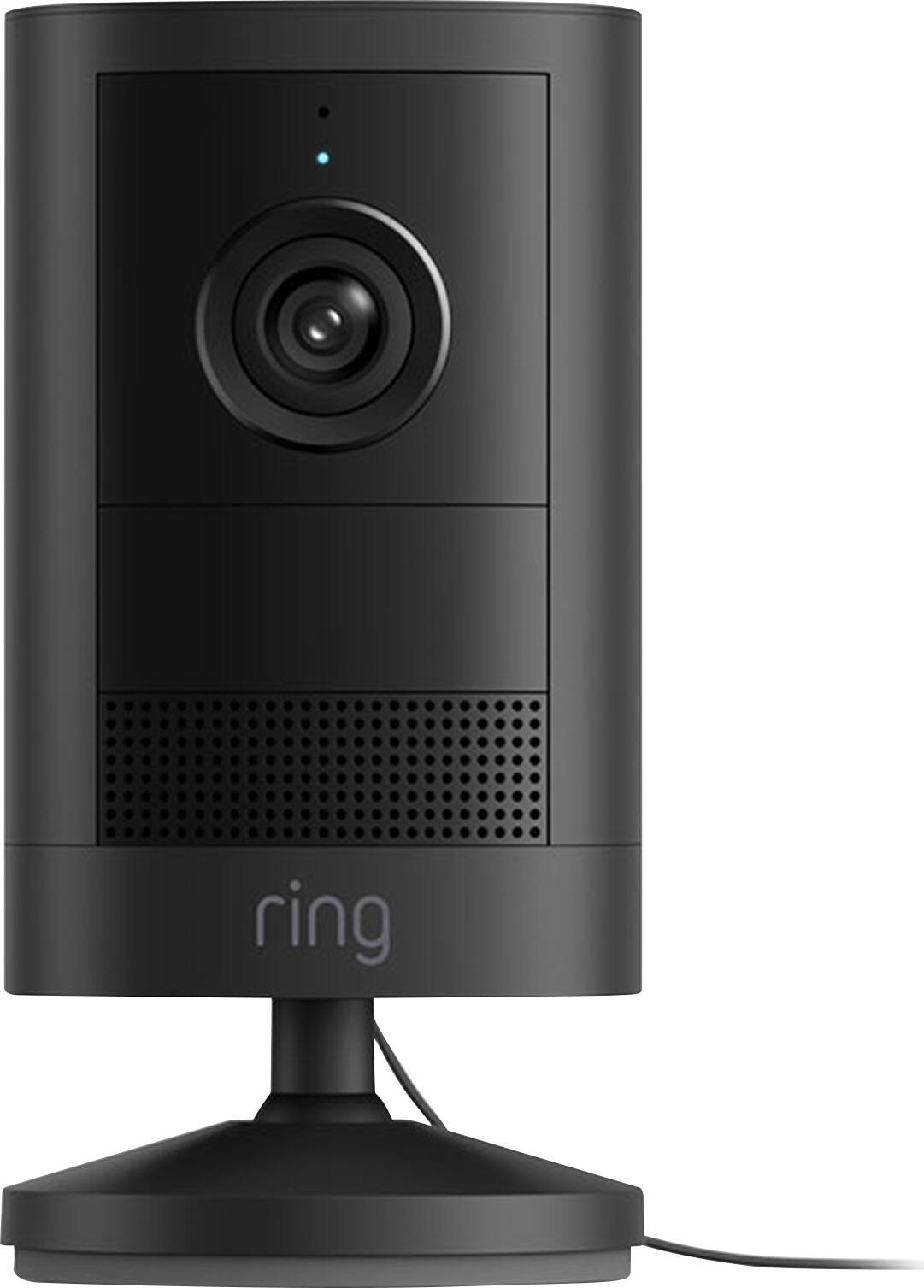 Front. Ring - Ring Outdoor Cam, Plug-In (newest model) — Wide-Angle Retinal 2K Video, 6x Enhanced Zoom, Night Vision, Blk - Black.
