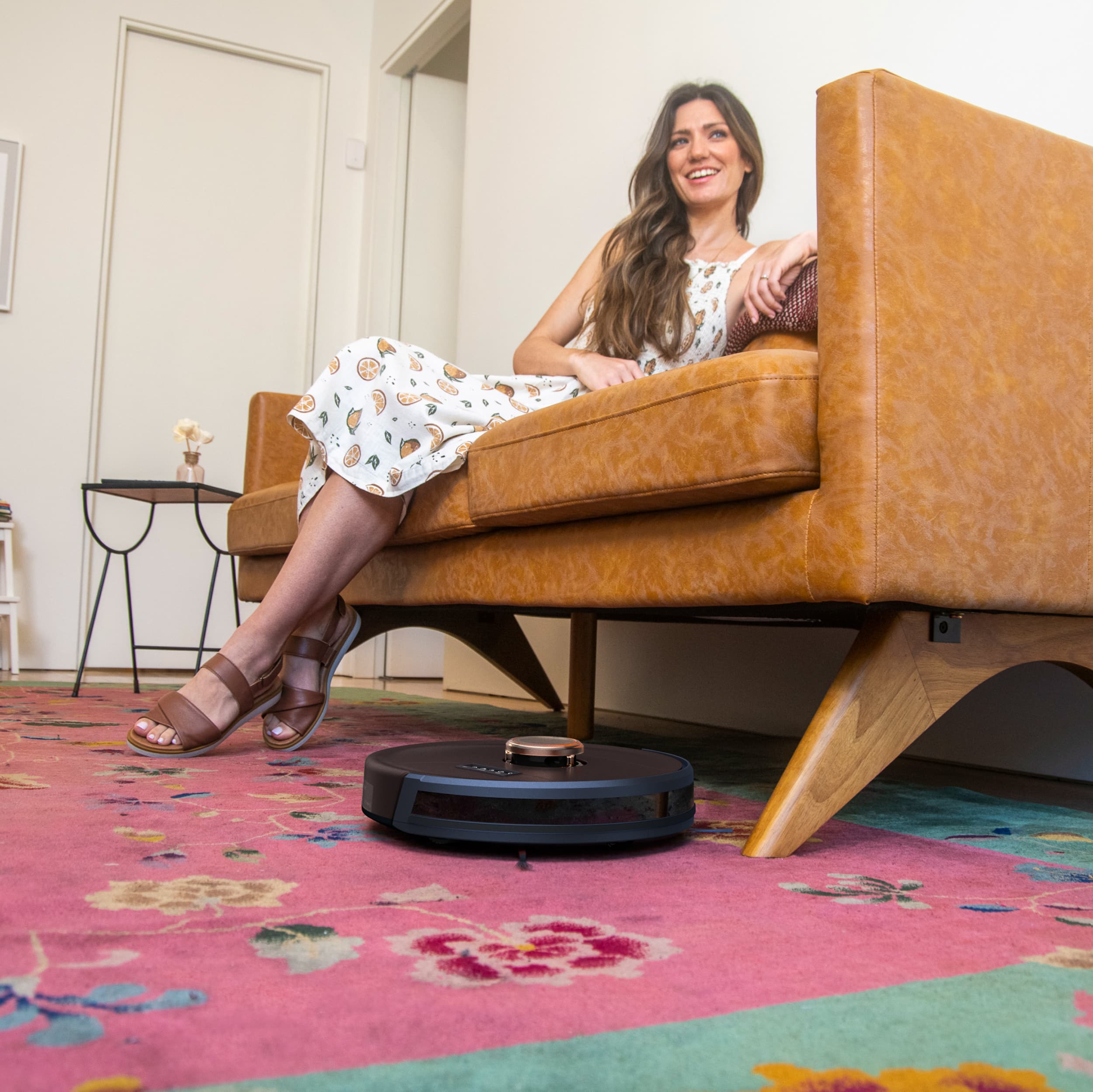 Alt View 1. bObsweep - PetHair SLAM Wi-Fi Connected Robot Vacuum Cleaner, Austin - Espresso.