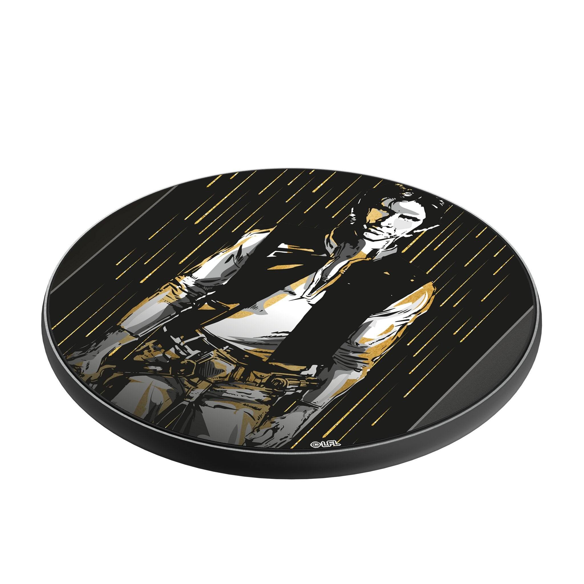 Angle. Keyscaper - Star Wars: A New Hope Portrait 15-Watt Wireless Charger - Han Solo.