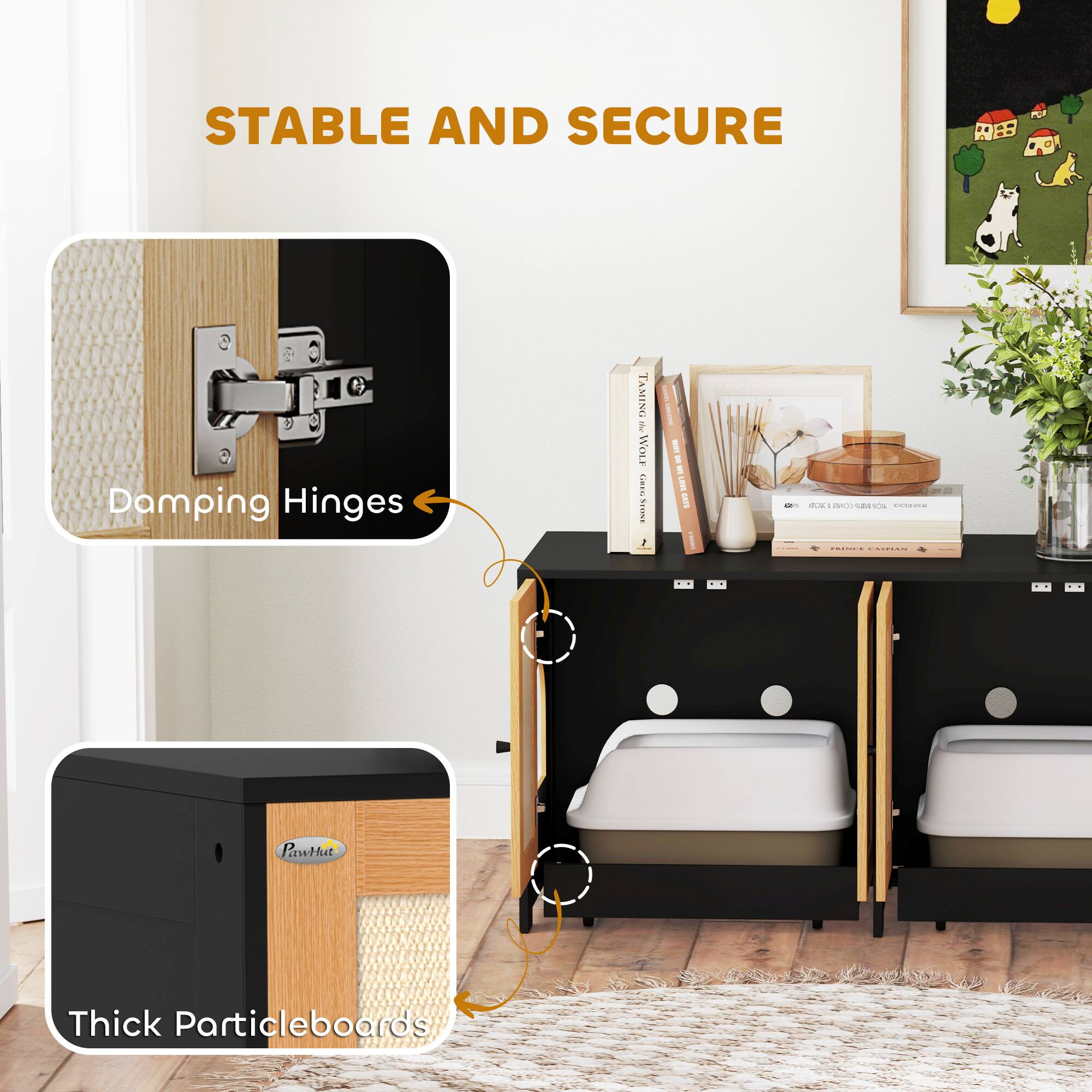 STABLE AND SECURE

Damping Hinges

Thick Particleboards